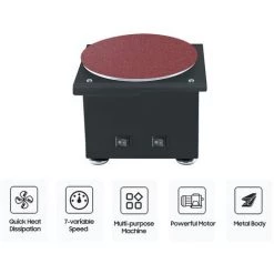 ASUPERMALL Mini Ponceuse à Disque D'établi électrique, Affûteuse De Bords, 7 Vitesses Variables Avec Disques De Ponçage Pour Polir Et Poncer, Type 1 - Type 1 -Ponceuse et polisseuse Soldes 53335239 2