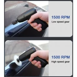 ASUPERMALL 1500R/Min Polisseuse Pour Réparer Les Rayures De Voiture, Machine à Polir Et à Cirer Excentrique, 2 Vitesses Réglables, Rechargeable Par USB Avec 3 Types De Disques De Polissage, Noir - Noir -Ponceuse et polisseuse Soldes 53335278 3