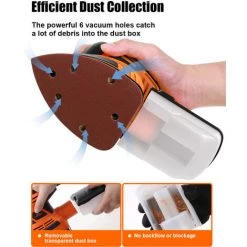 JMAX TOPSHAK TS-SD2 Ponceuse Delta 130W Ponceuse à Main Avec Boîtier De Récupération De Poussière Et 12 Papiers Abrasifs 11 JMAX TOPSHAK TS-SD2 Ponceuse Delta 130W Ponceuse à Main Avec Boîtier De Récupération De Poussière Et 12 Papiers Abrasifs -Ponceuse et polisseuse Soldes 53527370 5