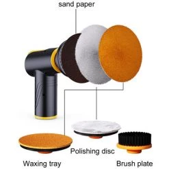 HAPPYSHOPPING Polisseuse De Voiture Multifonctionnelle Sans Fil 100W 1800rpm Waxer Deux Vitesses Réglables Pile Au Lithium Intégrée 9 HAPPYSHOPPING Polisseuse De Voiture Multifonctionnelle Sans Fil 100W 1800rpm Waxer Deux Vitesses Réglables Pile Au Lithium Intégrée -Ponceuse et polisseuse Soldes 53632546 3