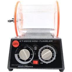 HAPPYSHOPPING KT-6808 Petite Polisseuse à Tambour D'une Capacité De 3kg Pour Enlever La Rouille Et L'oxydation Des Bijoux/bijoux/monnaies 220V Standard Européen (reçu Avec Logo Pour Stockage)