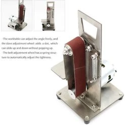 SUPERSELLER Ponceuse à Bande Verticale Mini Ponceuse De Meulage Mini Ponceuse à Bande Meuleuse Machine à Bande De Sable Petite Machine De Polissage Et De Polissage De Bricolage - 895 Moteur -Ponceuse et polisseuse Soldes 53820419 4