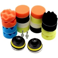 SUPERSELLER 22 Pièces Perceuse Polissage éponge Tampons Voiture Mousse 3 Pouces Tampons De Polissage Kit Pour Voiture Tampon Polisseuse Ponçage épilation à La Cire Glaçure - 22 - 22