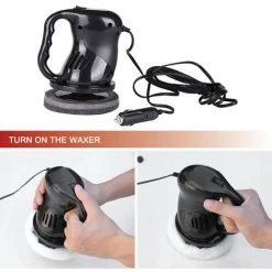 SUPERSELLER Machine De Polissage De Voiture électrique, Kit De Cirage De Polissage De Tampon Avec 2 Tampons Pour Le Polissage Et L'épilation Des Détails De Voiture - Le Noir -Ponceuse et polisseuse Soldes 54448809 5