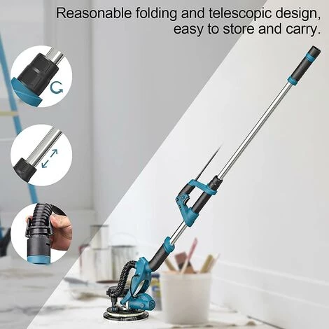 YOOUYIDA Ponceuse Pour Cloisons Sèches, Ponceuse électrique Pour Cloisons Sèches 750w Avec Tuyau à Poussière, Système D'aspiration Automatique, 6 Vitesses Variables 5 YOOUYIDA Ponceuse Pour Cloisons Sèches, Ponceuse électrique Pour Cloisons Sèches 750w Avec Tuyau à Poussière, Système D'aspiration Automatique, 6 Vitesses Variables – Image 3