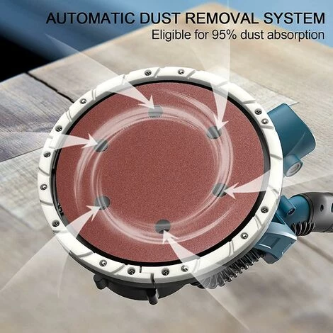 YOOUYIDA Ponceuse Pour Cloisons Sèches, Ponceuse électrique Pour Cloisons Sèches 750w Avec Tuyau à Poussière, Système D'aspiration Automatique, 6 Vitesses Variables 7 YOOUYIDA Ponceuse Pour Cloisons Sèches, Ponceuse électrique Pour Cloisons Sèches 750w Avec Tuyau à Poussière, Système D'aspiration Automatique, 6 Vitesses Variables – Image 5