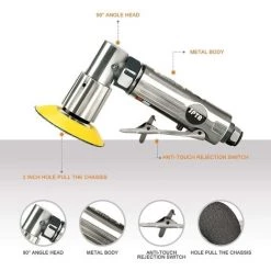 YOOUYIDA Mini Ponceuse D'angle Pneumatique Ponceuse Pneumatique à Paume Aléatoire Ponceuse Orbitale Pneumatique Avec Plaque De Support M6 Polisseuse De Voiture Set 8 YOOUYIDA Mini Ponceuse D'angle Pneumatique Ponceuse Pneumatique à Paume Aléatoire Ponceuse Orbitale Pneumatique Avec Plaque De Support M6 Polisseuse De Voiture Set -Ponceuse et polisseuse Soldes 55028853 2