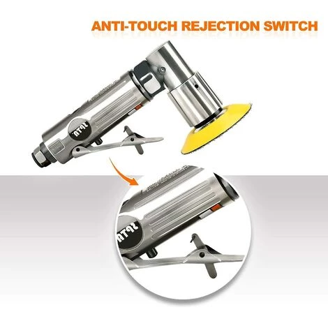 YOOUYIDA Mini Ponceuse D'angle Pneumatique Ponceuse Pneumatique à Paume Aléatoire Ponceuse Orbitale Pneumatique Avec Plaque De Support M6 Polisseuse De Voiture Set 5 YOOUYIDA Mini Ponceuse D'angle Pneumatique Ponceuse Pneumatique à Paume Aléatoire Ponceuse Orbitale Pneumatique Avec Plaque De Support M6 Polisseuse De Voiture Set – Image 3