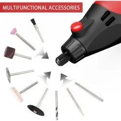 METERK Polisseuse Kit D'outils Rotatifs AC Meuleuse électrique 6 Vitesses Variables 8000-35000 Tr/min 170 W Pour Polir, Sculpter Et Façonner Avec étui De Transport -Ponceuse et polisseuse Soldes 55283049 3