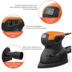 Meterk Sander Mouse Sander Electric Sander Paper Sander TS-002 Euro Gauge -Ponceuse et polisseuse Soldes 55553862 5