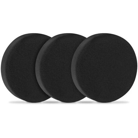 VONROC Éponges De Polissage 150mm En Mousse Pour Polisseuses - 3 Pièces – Noir 3 VONROC Éponges De Polissage 150mm En Mousse Pour Polisseuses - 3 Pièces – Noir