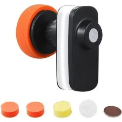 TANCYCO Machine De Polissage De Voiture Portable électrique Pour Polissage De Voiture Avec 4 Types De Tampons De Polissage Longueur De Câble De 5 M, 12 000 Tr/min 12 V Noir