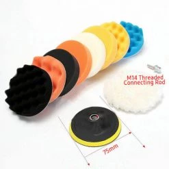 ASUPERMALL 11pcs 3 Pouces éponge Polissage Roue Kit Tampon Tampons Polissoirs Pour Voiture Beauté épilation Polissage Carrosserie Réparation Polissage Et Tampons De Polissage éponge Et Laine Tampon De Polissage -Ponceuse et polisseuse Soldes 57260911 4