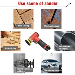 Yoouyida Mini Ponceuse Excentrique à Air Comprimé Polisseuse Ensemble De Polissage 25mm 50mm 75mm, 20000 Tr/min Avec éponge De Polissage 15 Pièces Ponceuse Excentrique à Air Comprimé Voiture, Sanderl -Ponceuse et polisseuse Soldes 58502403 5