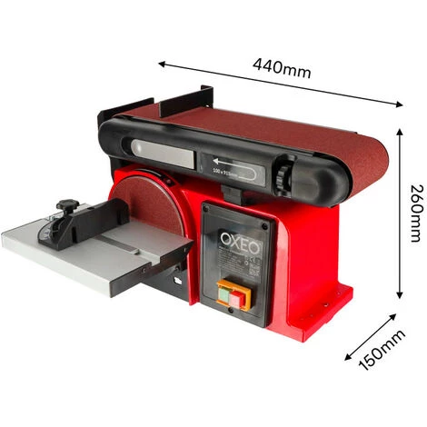OXEO Ponceuse à Bande Et à Disque Stationnaire 370w - Combiné Ponceur 7 OXEO Ponceuse à Bande Et à Disque Stationnaire 370w - Combiné Ponceur – Image 5