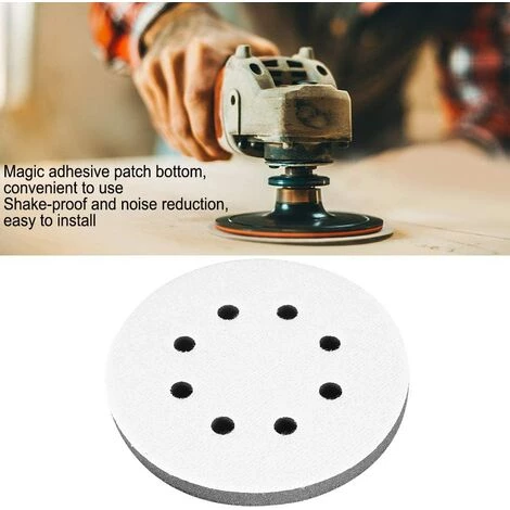 CHANCEY 125mm Tampon De Ponçage Souple,SEMAket Tampon Poncage Souple, Tampon De Coussin D'interface, Adapté Aux Types Pneumatiques Et électriques De Polisseuse Autonettoyante(8 Trous) 7 CHANCEY 125mm Tampon De Ponçage Souple,SEMAket Tampon Poncage Souple, Tampon De Coussin D'interface, Adapté Aux Types Pneumatiques Et électriques De Polisseuse Autonettoyante(8 Trous) – Image 5