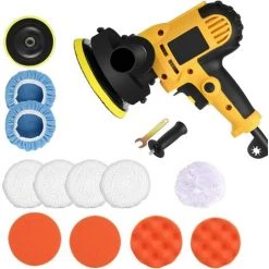AOUGO Polisseuse De Voiture, 700W Polisseuse électrique Pour Métaux Et Meubles, Polisseuse Multifonctionnelle Joint De Vitrage Polissage De Voiture Vitesse Réglable (Règlement Européen)