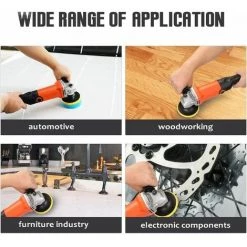 IRISFR 1200W 220V Vitesse Réglable Voiture électrique Polisseuse Machine à Cirer Automobile Meubles Outil De Polissage,Lilaris -Ponceuse et polisseuse Soldes 59803960 2