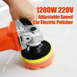 IRISFR 1200W 220V Vitesse Réglable Voiture électrique Polisseuse Machine à Cirer Automobile Meubles Outil De Polissage,Lilaris -Ponceuse et polisseuse Soldes 59803960 3
