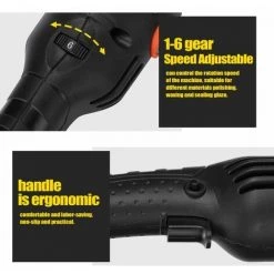 IRISFR 1200W 220V Vitesse Réglable Voiture électrique Polisseuse Machine à Cirer Automobile Meubles Outil De Polissage,Lilaris -Ponceuse et polisseuse Soldes 59803960 5