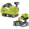 Pack RYOBI Ponceuse à Bande 75 Mm 18V OnePlus R18BS-0 - 1 Batterie 3.0Ah High Energy - 1 Batterie 5.0Ah - Chargeur Rapide -Ponceuse et polisseuse Soldes 59958832 1