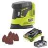 Pack RYOBI Ponceuse Triangulaire 18V OnePlus R18PS-0 - 6 Abrasifs - 1 Batterie 3.0Ah High Energy - 1 Chargeur Ultra Rapide