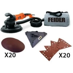 FEIDER Electroportatif Ponceuse 1200 W - Abrasifs 20+20 FP1200P-AB