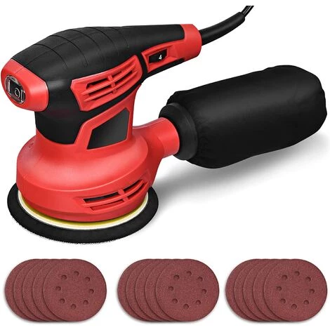 RELAX4LIFE Ponceuse Excentrique 300 W Avec 6 Vitesse Variables, Ponceuse Avec Collecteur De Poussière, 15 Papier Abrasif, Patin De Ponçage Ø12,5 CM, Pour Le Travail Du Bois & Ponçage, 6500-12000RPM 3 RELAX4LIFE Ponceuse Excentrique 300 W Avec 6 Vitesse Variables, Ponceuse Avec Collecteur De Poussière, 15 Papier Abrasif, Patin De Ponçage Ø12,5 CM, Pour Le Travail Du Bois & Ponçage, 6500-12000RPM
