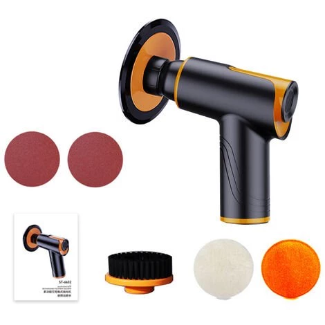 HAPPYSHOPPING Machine à Cire Sans Fil électrique Pour La Beauté De La Voiture, Petit Polisseur Pour La Réparation Des éraflures, Polissage Et Cirage, Ensemble Complet. 5 HAPPYSHOPPING Machine à Cire Sans Fil électrique Pour La Beauté De La Voiture, Petit Polisseur Pour La Réparation Des éraflures, Polissage Et Cirage, Ensemble Complet. – Image 3