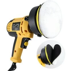 LIFCAUSAL 14 Pièces Polisseuse Rotative Pour Voiture 600W Tampon Ponceuse Polisseuse 600-3700 Tr/min 5 '' éponge Tampon Vadrouille Kit Soins De Voiture Appareil Ménager Outil De Polissage Prise Ue -Ponceuse et polisseuse Soldes 60913494 3