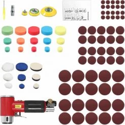 GETLITOOL 1/4 90 ° Ponceuse Orbitale Pneumatique Machine De Polissage à Air Comprimé Ponceuse Orbitale Ponceuse à Disque 1 "/ 2" / 3 " Ensemble De Polisseuses -Ponceuse et polisseuse Soldes 61048605 5