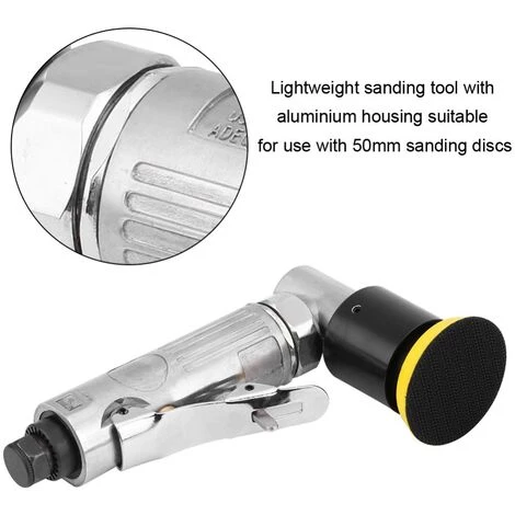Yoouyida Mini Ponceuse / Polisseuse D'angle De Pression D'air De Ponceuse Orbitale De Argent Droit Long 4 Yoouyida Mini Ponceuse / Polisseuse D'angle De Pression D'air De Ponceuse Orbitale De Argent Droit Long – Image 2