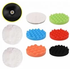 LITZEE Polisseuse Yucalm Polisseuse Tampon Électrique 6 Pouces Pour Polissage Ponçage Cirage Vitesse Variable 600-3600RPM Poignées Détachables Avec Tampons De Polissage Pour Polissage De Voiture Et Appareils Ménagers EU Divers -Ponceuse et polisseuse Soldes 61104902 4