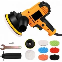 LITZEE Polisseuse Yucalm Polisseuse Tampon Électrique 6 Pouces Pour Polissage Ponçage Cirage Vitesse Variable 600-3600RPM Poignées Détachables Avec Tampons De Polissage Pour Polissage De Voiture Et Appareils Ménagers EU Divers -Ponceuse et polisseuse Soldes 61104902 5
