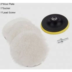 ILOVEMILAN 5 Pièces Ensemble Tampon De Polissage De Voiture Universel 4 Pouces Machine à Laine Kit De Polissage à La Cire Disques De Polisseuse De Carrosserie Détaillant Les Produits De Nettoyage -Ponceuse et polisseuse Soldes 61229844 4