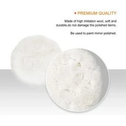 DENUOTOP Peaux De Polissage Bonnet De Polissage Auto-agrippant En Laine D'agneau 80 Mm Et Disque De Polissage Pour Machine à Polir Polisseuse Rectifieuse -Ponceuse et polisseuse Soldes 61363857 3