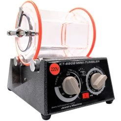 SUPERSELLER Polisseuse à Gobelet Pour Bijoux 3KG 6.6Lb Mini Machine De Polissage à Baril Rotatif Temps De Rotation Bidirectionnel/vitesse Commutable Pour Pièces De Monnaie Élimination De La Rouille En Métal Finition De Polissage De Surface - Prise UE 3kg -Ponceuse et polisseuse Soldes 61560492 2