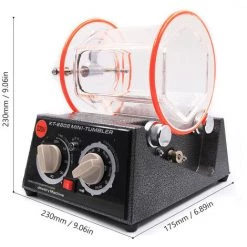 SUPERSELLER Polisseuse à Gobelet Pour Bijoux 3KG 6.6Lb Mini Machine De Polissage à Baril Rotatif Temps De Rotation Bidirectionnel/vitesse Commutable Pour Pièces De Monnaie Élimination De La Rouille En Métal Finition De Polissage De Surface - Prise UE 3kg -Ponceuse et polisseuse Soldes 61560492 4