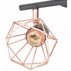 NOVA Plafond Avec 2 Noirs Et 14 Projecteurs Et Conception Industrielle En Cuivre Plafond Plafonnier Avec 2 Projecteurs E14 Noir Et Cuivre -Ponceuse et polisseuse Soldes 62449616 3