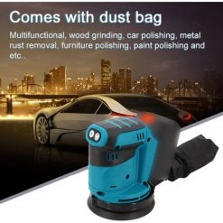 SUPERSELLER Ponceuse Orbitale Sans Fil à Moteur De Brosse De 125 Mm Meuleuse à Bois Polisseuse De Voiture électrique Multifonctionnel Bois Métal Cirage Polissage Meulage Ponceuse 3 Vitesses Pour Batterie Makita 18 V - Multicolore - Multicolore -Ponceuse et polisseuse Soldes 63065819 4