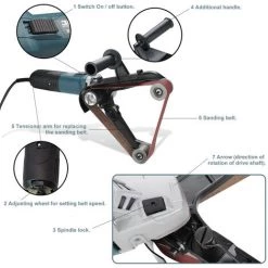 Randaco Meuleuse De Tuyaux Acier Inoxydable Longue Durée Pour Le Garde-corps Tréfilage Polisseuse De Tuyaux -Ponceuse et polisseuse Soldes 63579531 3