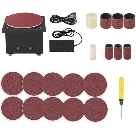 LIFCAUSAL Mini Ponceuse à Disque Et Rouleau De Ponçage électrique Affûteuse De Bords 7 Vitesses Variables DIY Benchtop Polissage Ponceuse Pour Bois Métal Acrylique Pierre Polissage, 10 Disques De Ponçage 6 Bandes De Ponçage (EU Plug & Type 2) 3 LIFCAUSAL Mini Ponceuse à Disque Et Rouleau De Ponçage électrique Affûteuse De Bords 7 Vitesses Variables DIY Benchtop Polissage Ponceuse Pour Bois Métal Acrylique Pierre Polissage, 10 Disques De Ponçage 6 Bandes De Ponçage (EU Plug & Type 2)