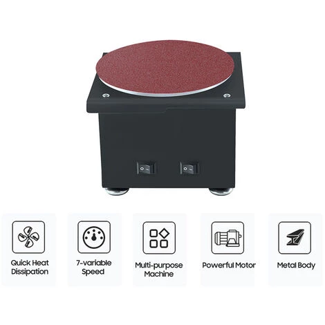 LIFCAUSAL Mini Ponceuse à Disque Et Rouleau De Ponçage électrique Affûteuse De Bords 7 Vitesses Variables DIY Benchtop Polissage Ponceuse Pour Bois Métal Acrylique Pierre Polissage, 10 Disques De Ponçage 6 Bandes De Ponçage (EU Plug & Type 2) 4 LIFCAUSAL Mini Ponceuse à Disque Et Rouleau De Ponçage électrique Affûteuse De Bords 7 Vitesses Variables DIY Benchtop Polissage Ponceuse Pour Bois Métal Acrylique Pierre Polissage, 10 Disques De Ponçage 6 Bandes De Ponçage (EU Plug & Type 2) – Image 2