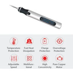 LIFCAUSAL Stylo De Meulage Pour Outil Rotatif électrique Pour Travaux Manuels Légers, Polissage, Cire, Forage, Gravure (argent) -Ponceuse et polisseuse Soldes 63746289 3