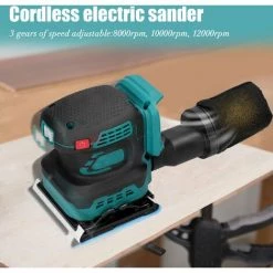 LIFCAUSAL Ponceuse électrique Sans Fil 8000/10000/12000 Tr/min 3 Vitesses Réglable Meuleuse à Bois Polisseuse Multifonctionnelle Polissage Rectifieuse Compatible Avec Batterie Makita -Ponceuse et polisseuse Soldes 63810595 2