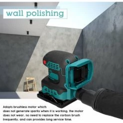 LIFCAUSAL Ponceuse électrique Sans Fil 8000/10000/12000 Tr/min 3 Vitesses Réglable Meuleuse à Bois Polisseuse Multifonctionnelle Polissage Rectifieuse Compatible Avec Batterie Makita -Ponceuse et polisseuse Soldes 63810595 3