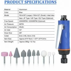 LIFCAUSAL 1/4 Pouces Meuleuse D'air Haute Vitesse 22000 Tr/min Mini Meuleuse D'air Kit D'outils Pneumatiques Ensemble Meuleuse De Polissage Machine De Polissage Moulin De Gravure Moulin à Air 10 LIFCAUSAL 1/4 Pouces Meuleuse D'air Haute Vitesse 22000 Tr/min Mini Meuleuse D'air Kit D'outils Pneumatiques Ensemble Meuleuse De Polissage Machine De Polissage Moulin De Gravure Moulin à Air -Ponceuse et polisseuse Soldes 63810597 4