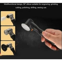 LIFCAUSAL Meuleuse électrique Multifonctionnelle De Meuleuse Compacte De Coude De 90 ° Dispositif De Polissage Polyvalent Avec La Pince De 3mm -Ponceuse et polisseuse Soldes 63810602 3