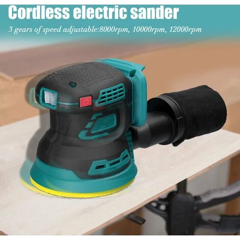 LIFCAUSAL Ponceuse électrique Sans Fil 8000/10000/12000 Tr/min 3 Vitesses Réglable Meuleuse à Bois Polisseuse Multifonctionnelle Polissage Rectifieuse Compatible Avec Batterie Makita 4 LIFCAUSAL Ponceuse électrique Sans Fil 8000/10000/12000 Tr/min 3 Vitesses Réglable Meuleuse à Bois Polisseuse Multifonctionnelle Polissage Rectifieuse Compatible Avec Batterie Makita – Image 2