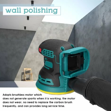 LIFCAUSAL Ponceuse électrique Sans Fil 8000/10000/12000 Tr/min 3 Vitesses Réglable Meuleuse à Bois Polisseuse Multifonctionnelle Polissage Rectifieuse Compatible Avec Batterie Makita 5 LIFCAUSAL Ponceuse électrique Sans Fil 8000/10000/12000 Tr/min 3 Vitesses Réglable Meuleuse à Bois Polisseuse Multifonctionnelle Polissage Rectifieuse Compatible Avec Batterie Makita – Image 3